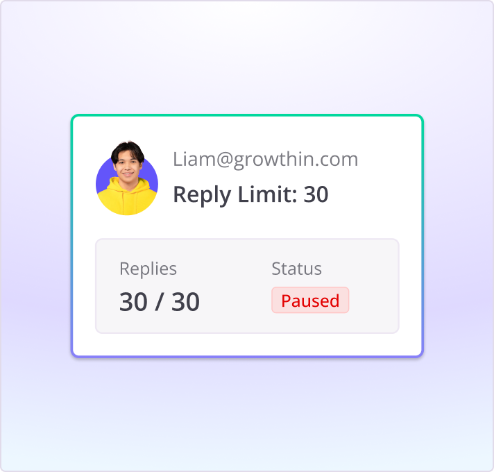 Reply balancing limits