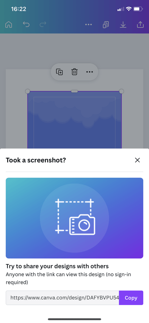 Canva reminds users of its built-in functions