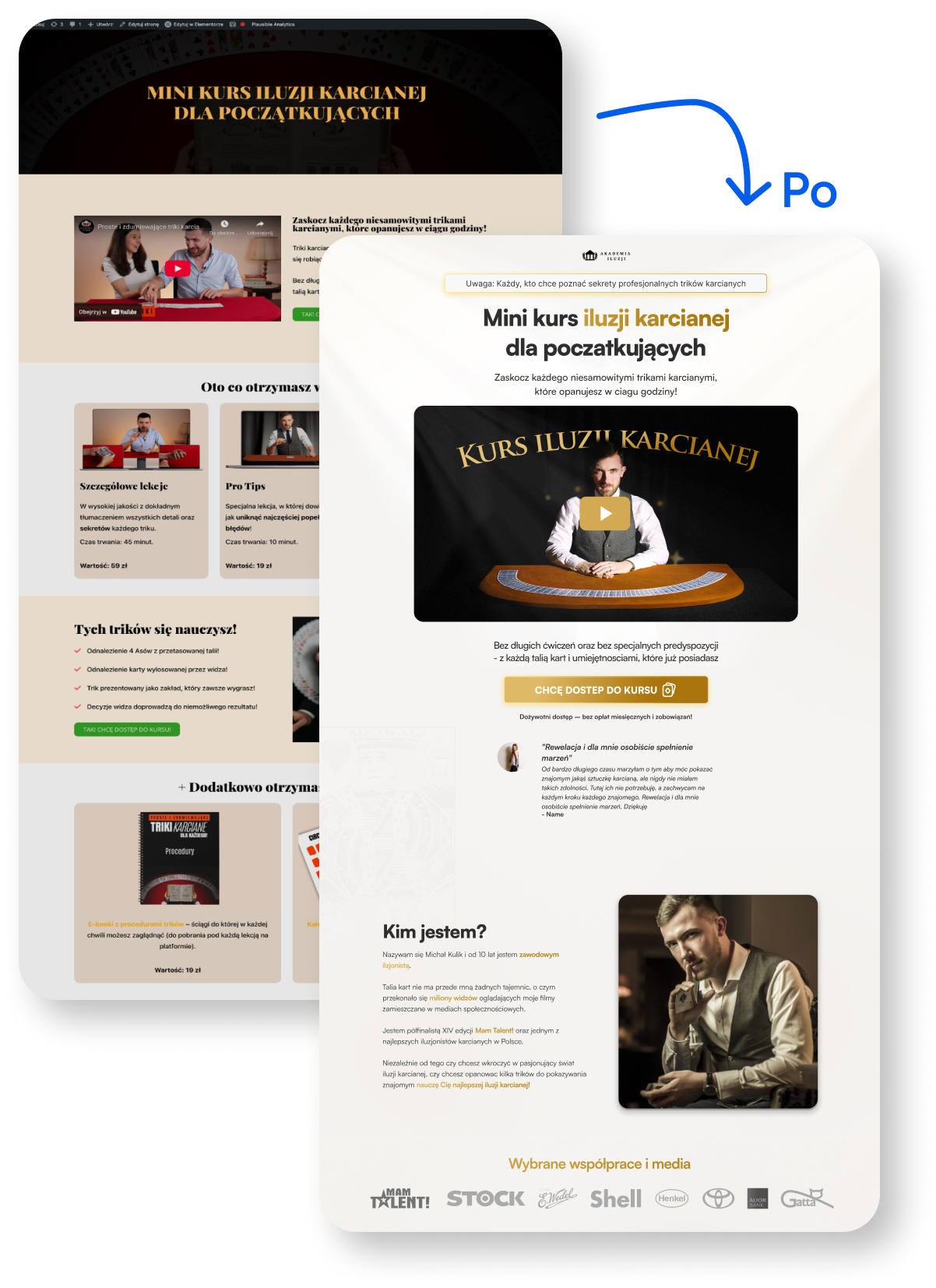 system photo before and after