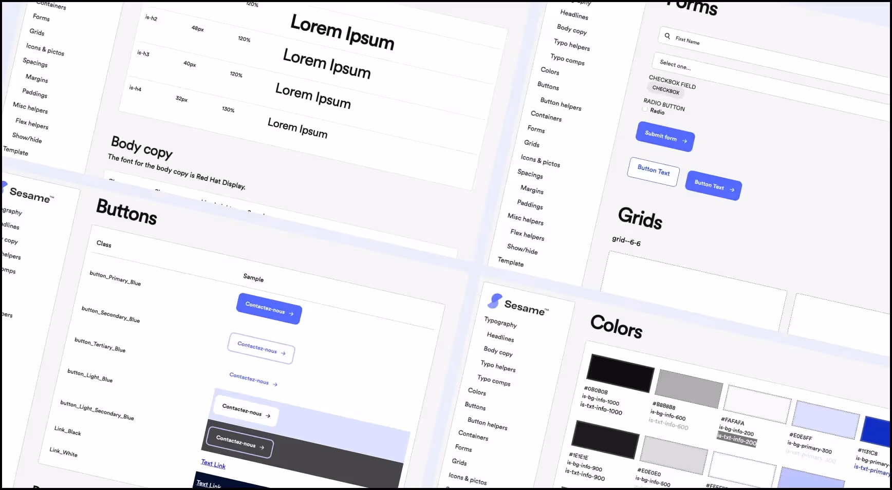 Style Guide Sesame - Webflow