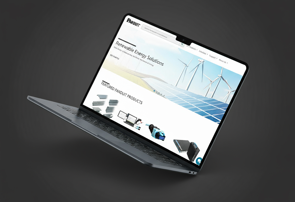 Panduit website mockup