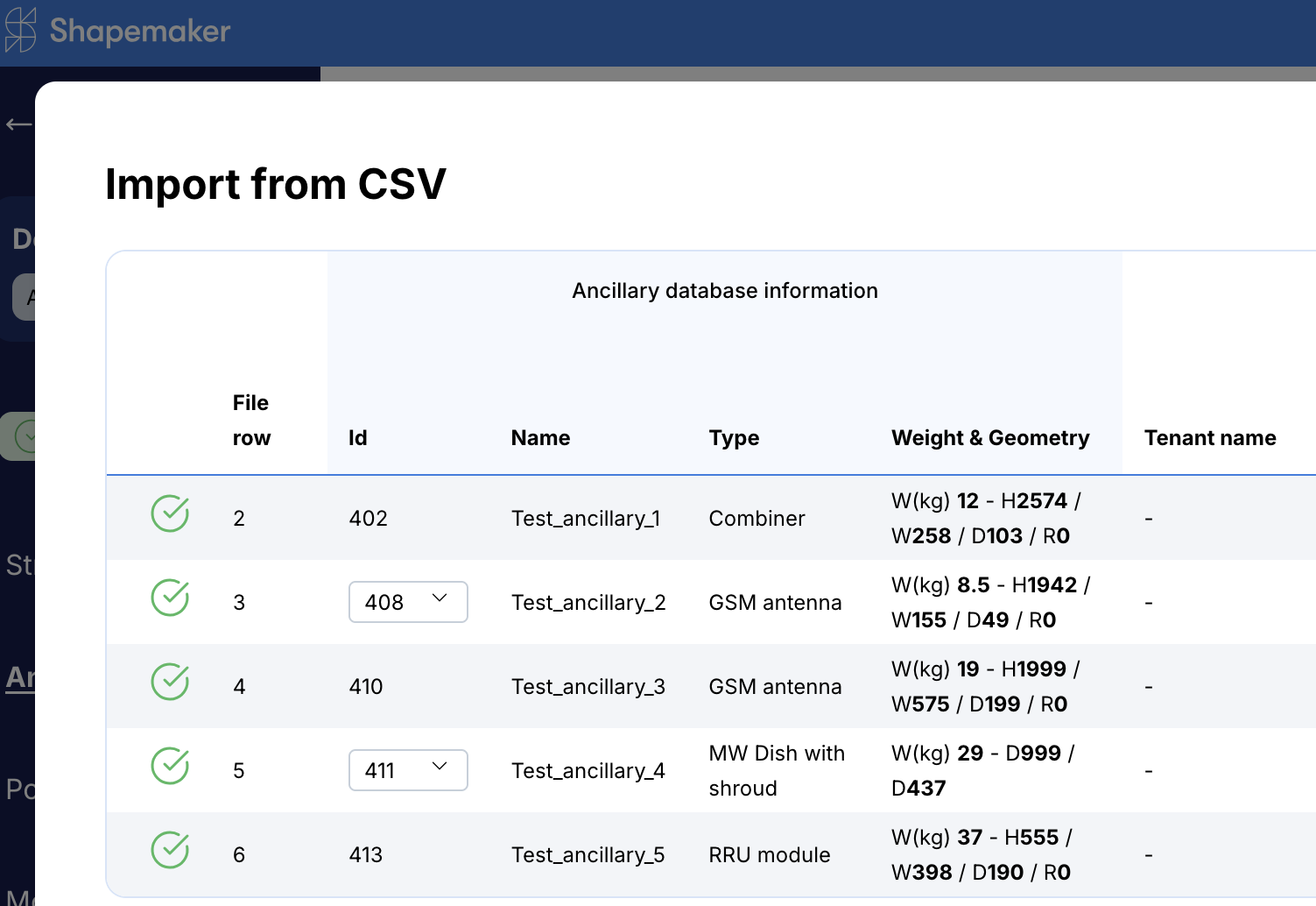 Improved Ancillary Import to Sites