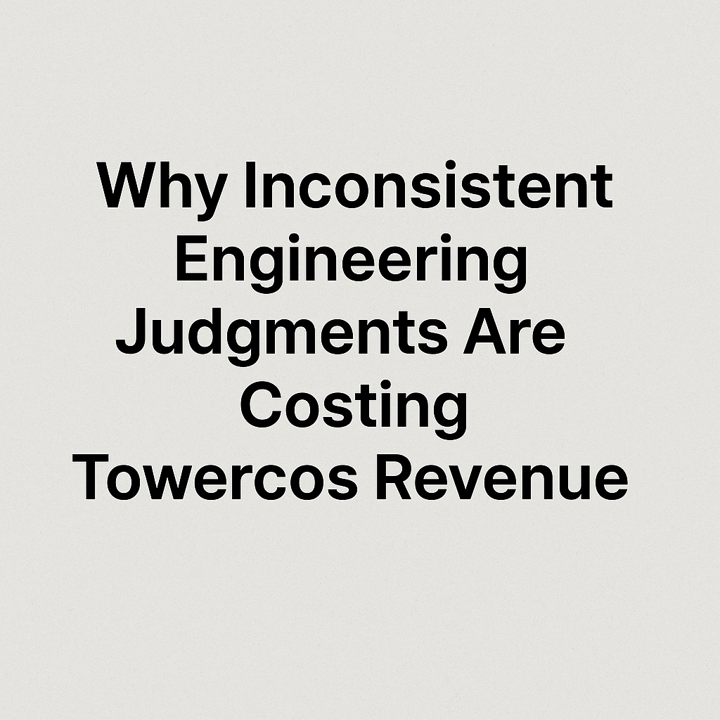 Why Inconsistent Engineering Judgments Are Costing Towercos Revenue