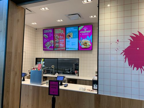 Menu board for a restaurant installed by Display Your Way