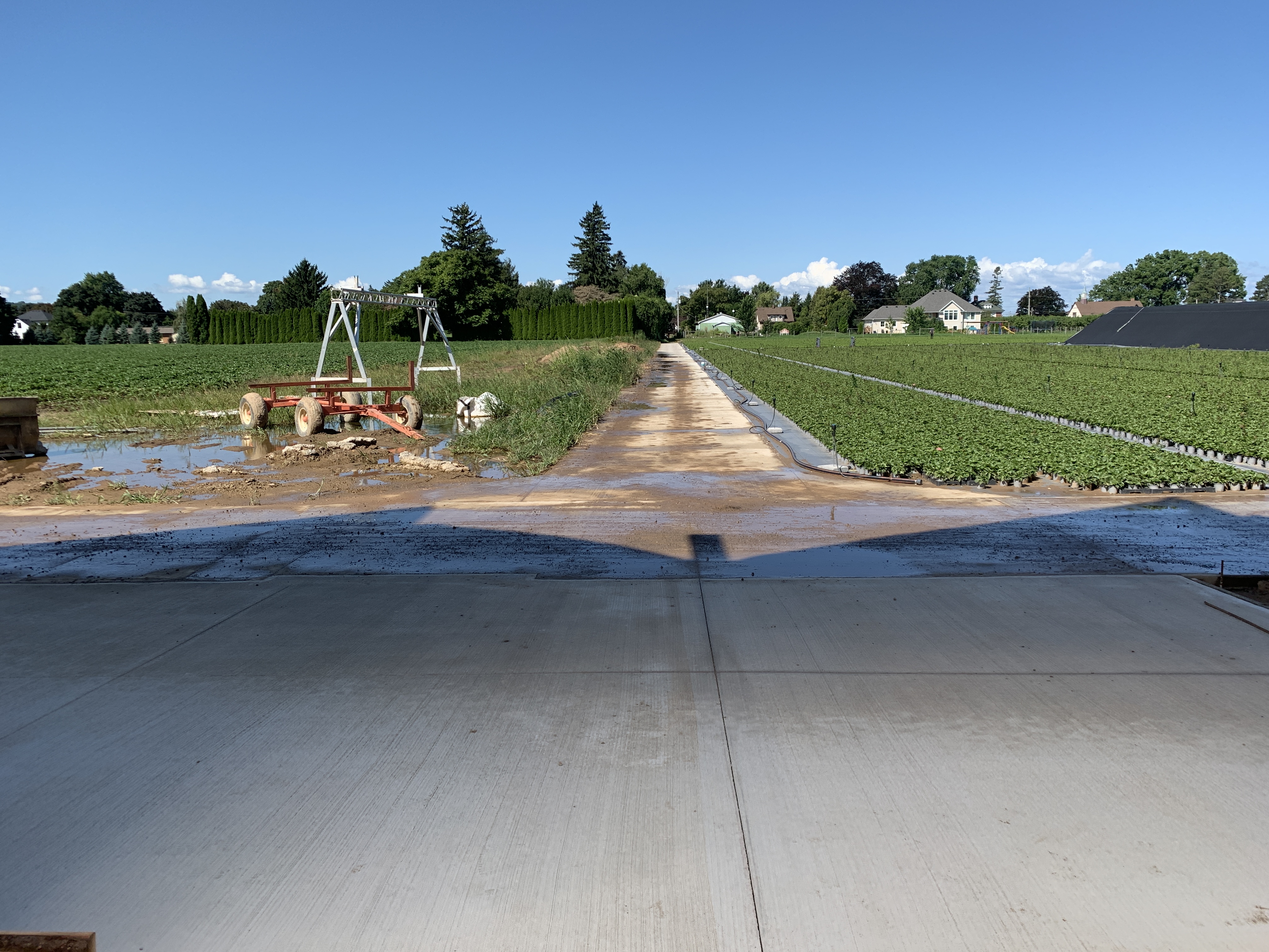 One of the conduits run under this slab. This alone was farther than 328ft.
