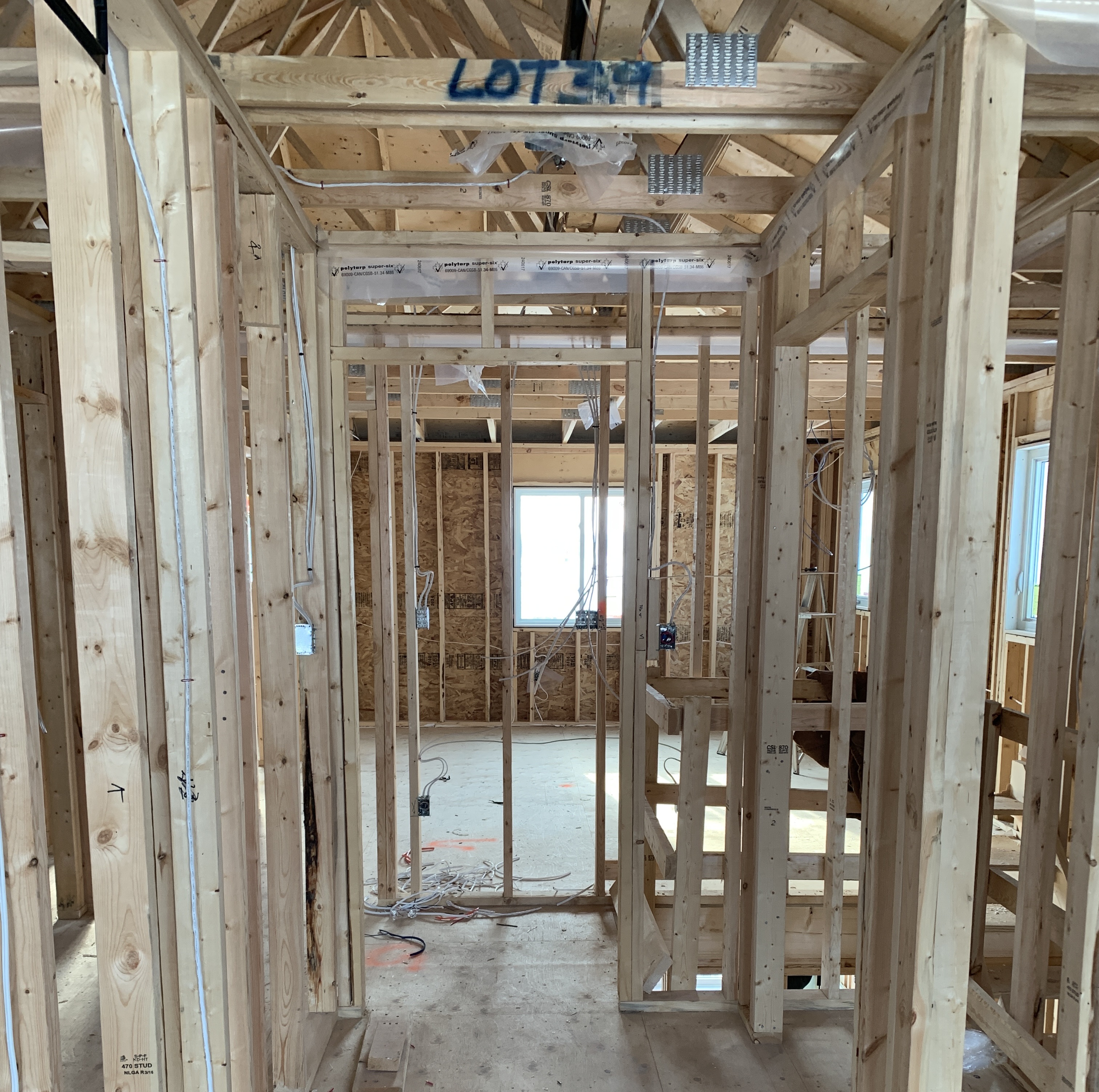 Roughing in lines for a new build