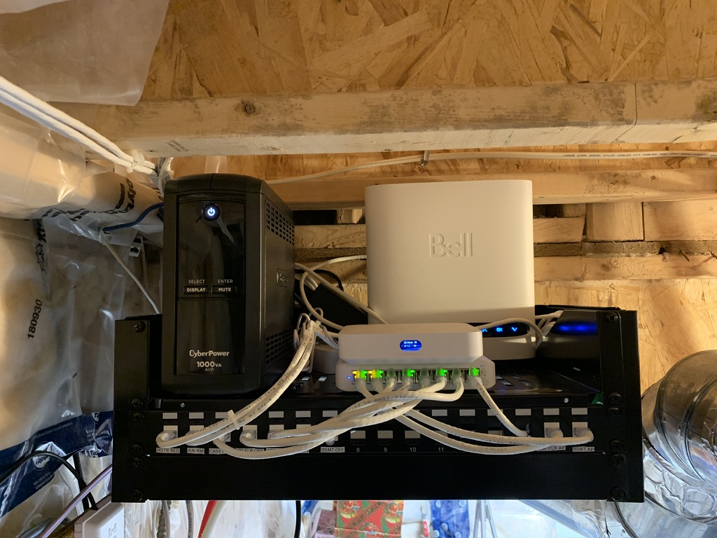 4U rack with a small UniFi deployment