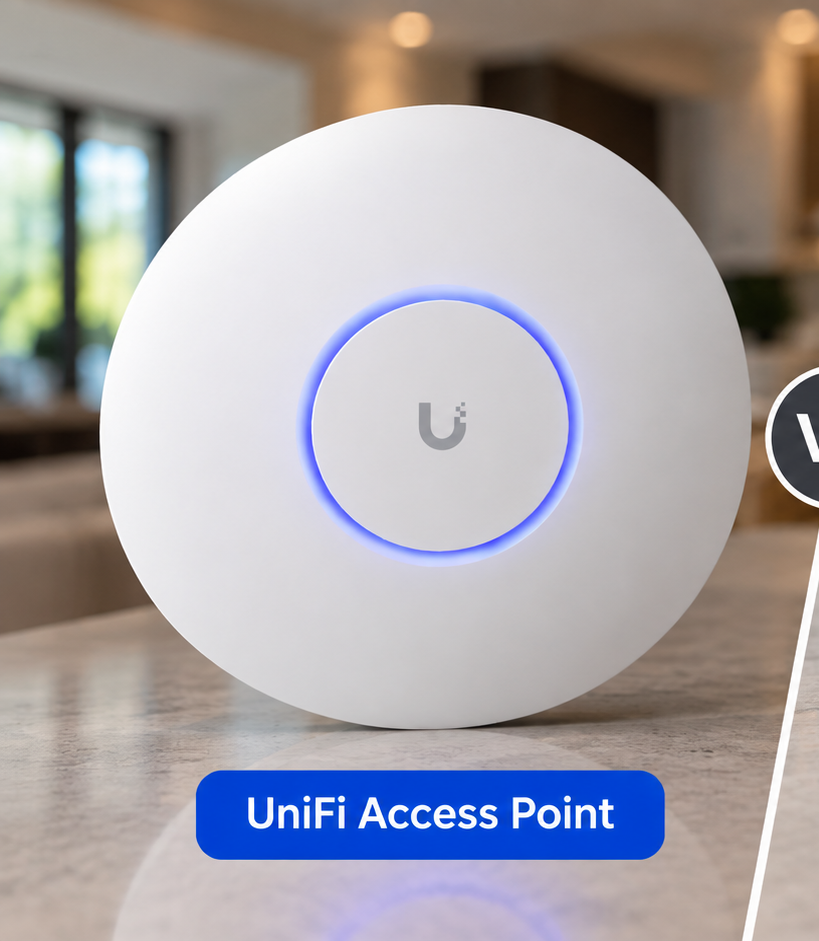 Ceiling mounted UniFi access point