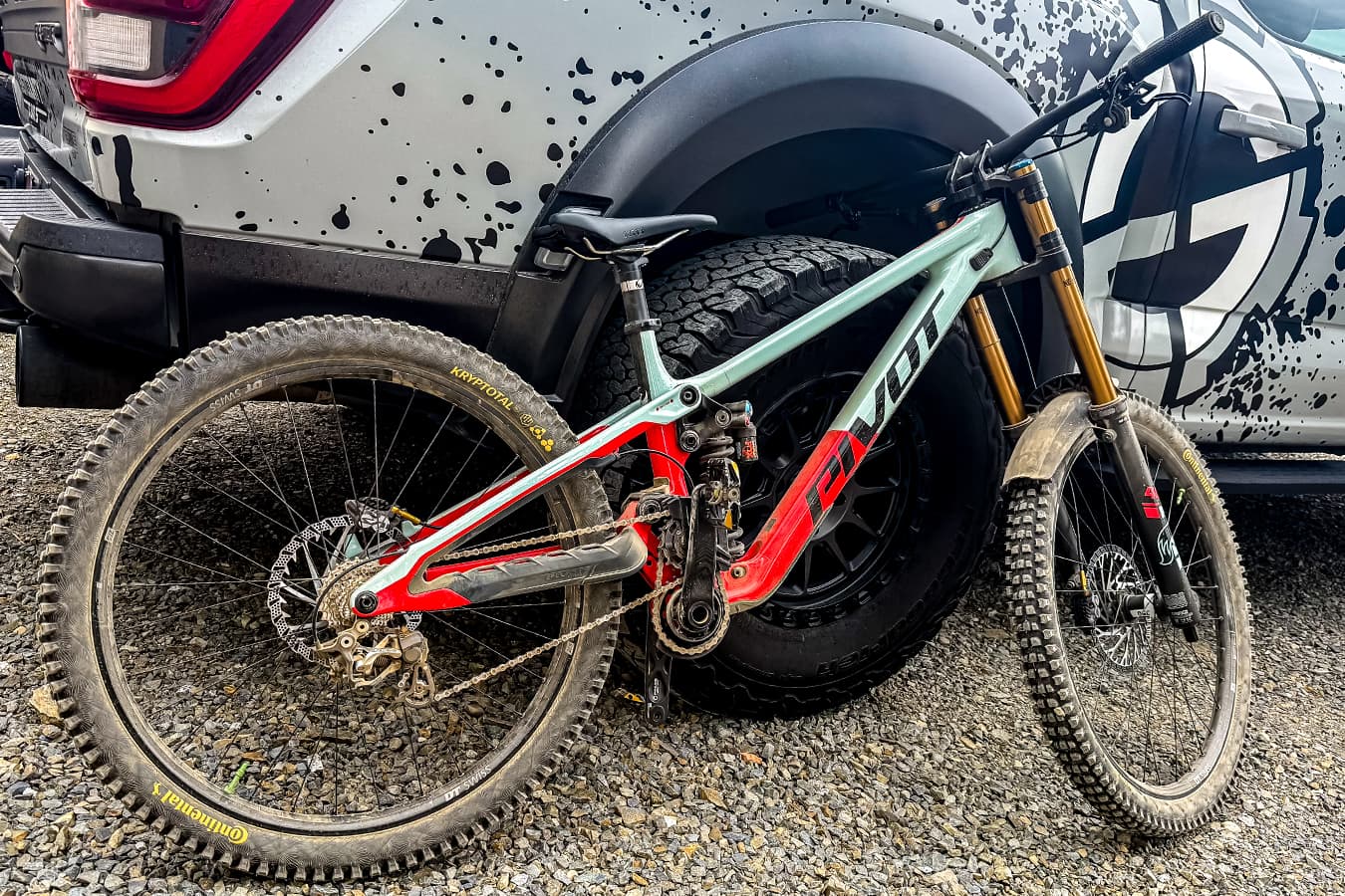 Pivot Phoenix downhill mountain bike insured by BikeInsure for hard riding