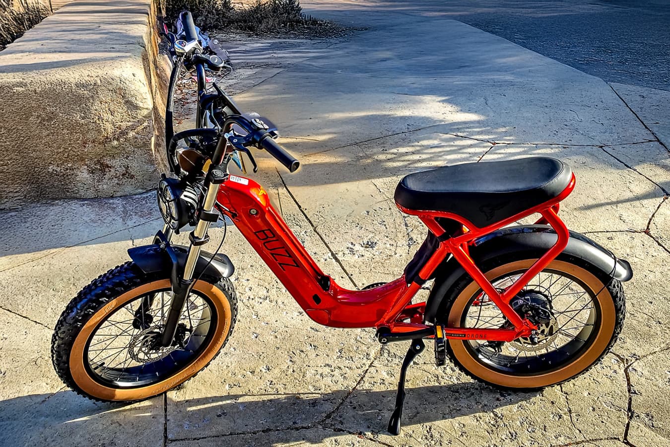 Buzz Drone Moto e-bike insured by BikeInsure from the day of purchase