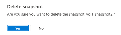 delete snapshot button