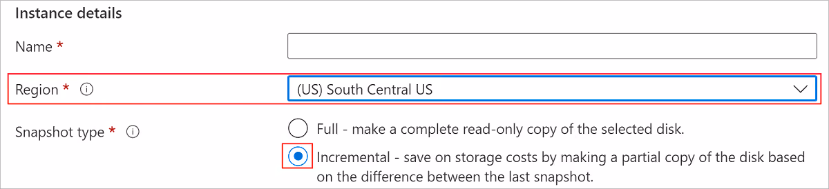 Copying a Snapshot in Azure to Target Region