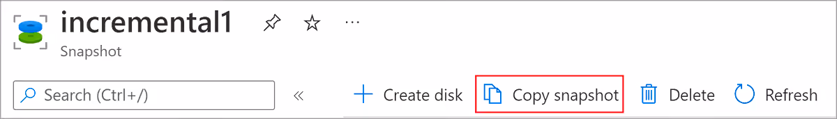 Copying an Azure Snapshot