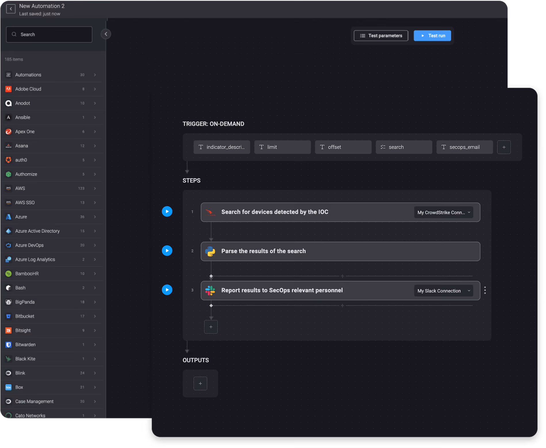 Blink Workflow: Search Devices for a new CrowdStrike IOC