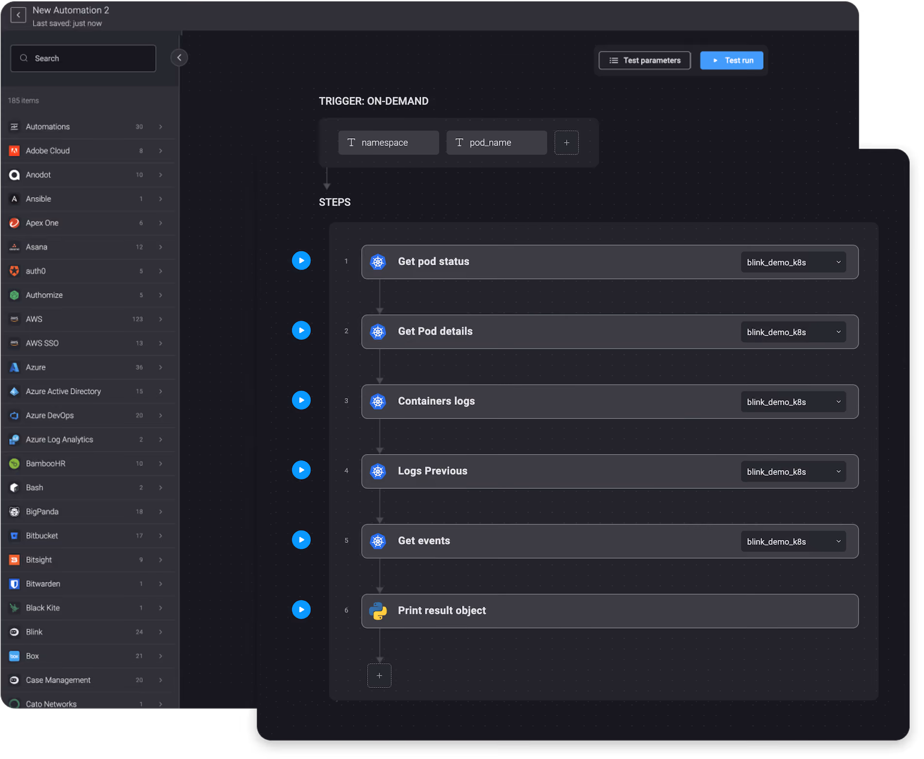 Blink Workflow: Troubleshooting Kubernetes Pods