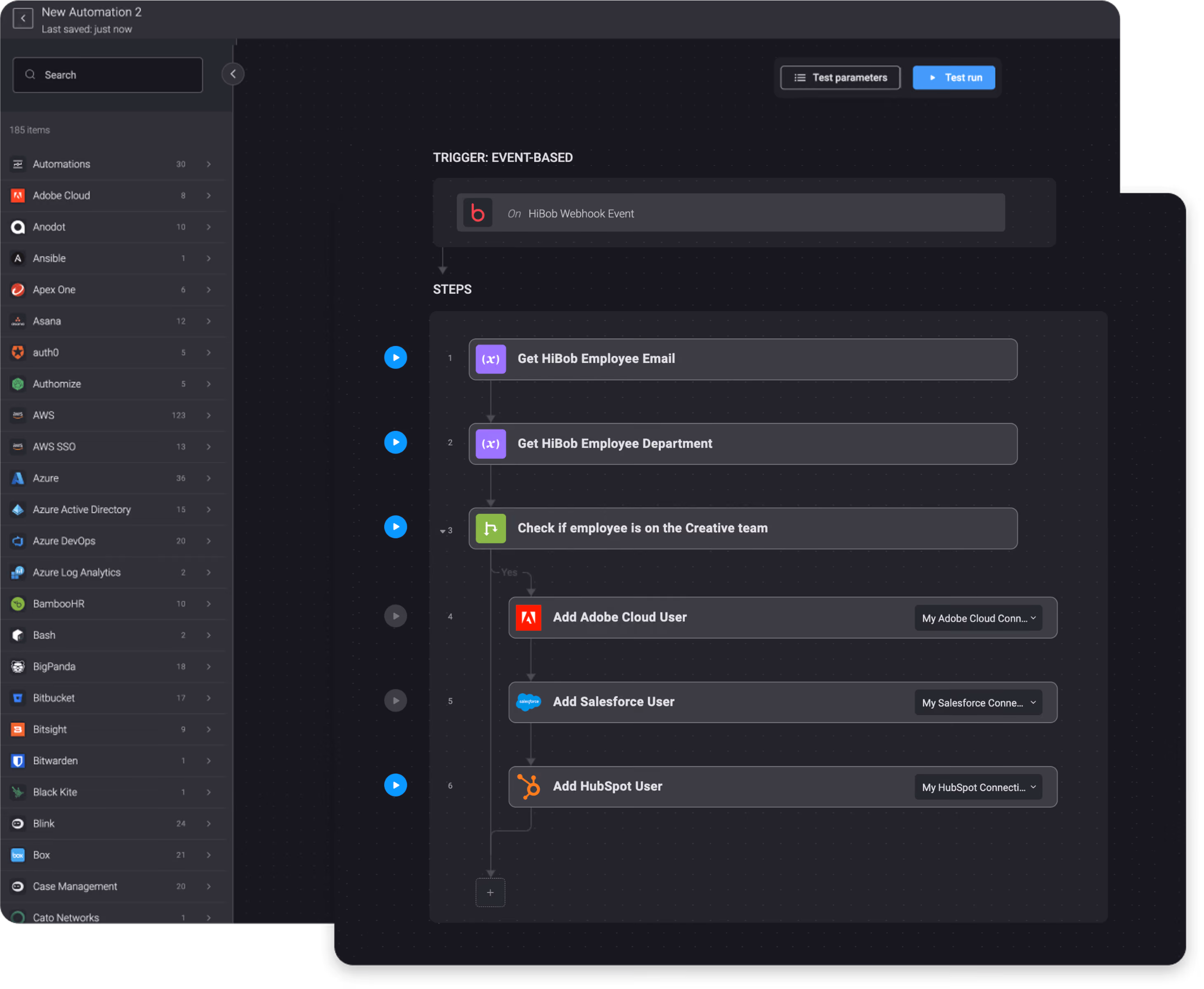 Employee Onboarding Workflows with HiBob, Adobe, HubSpot, and Salesforce