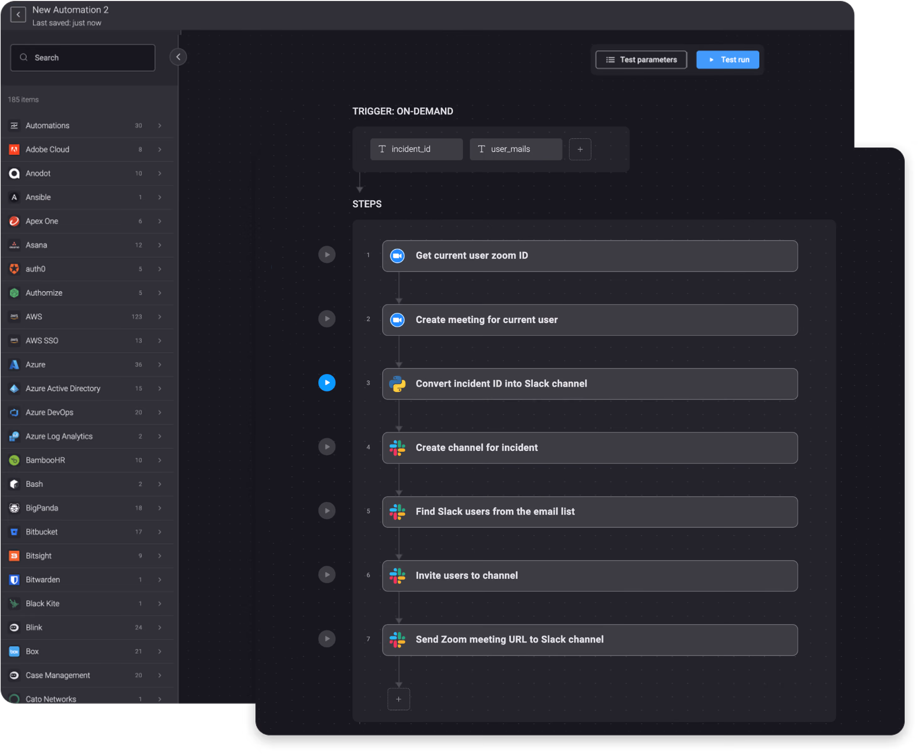 Blink Workflow: Incident Response with Zoom and Slack