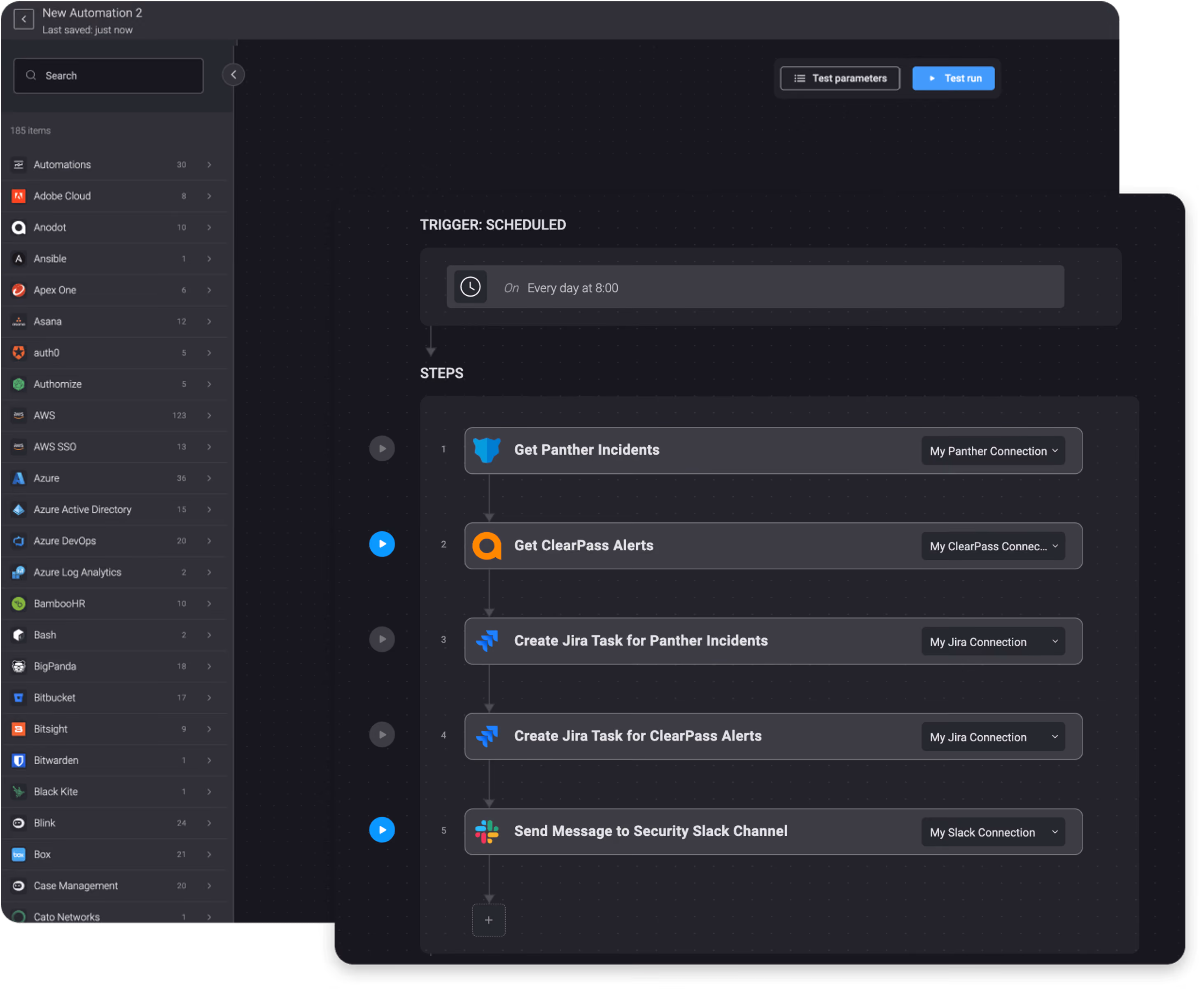 Get Panther and ClearPass Alerts and Create Jira Tickets