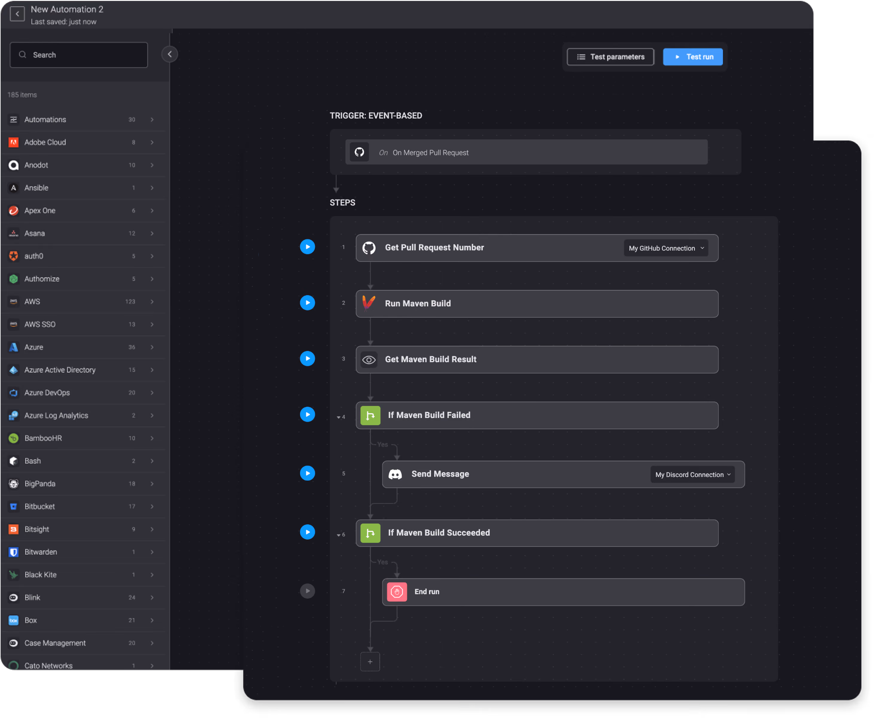 On a GitHub pull request merge, Run a Maven Build and Send Discord Message
