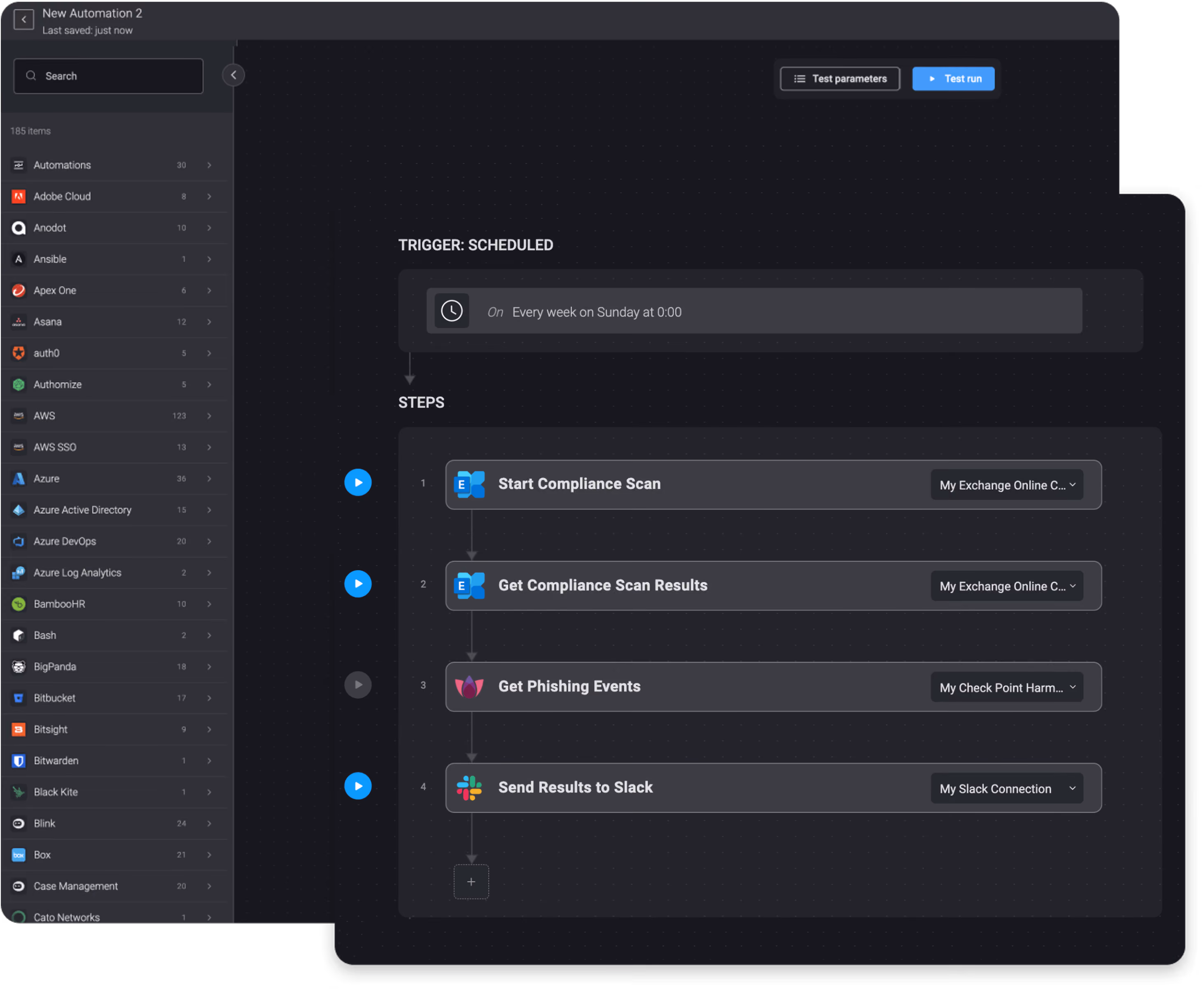 Blink Workflow: Get Email Security Alerts and Reports from Exchange Online and Check Point Harmony