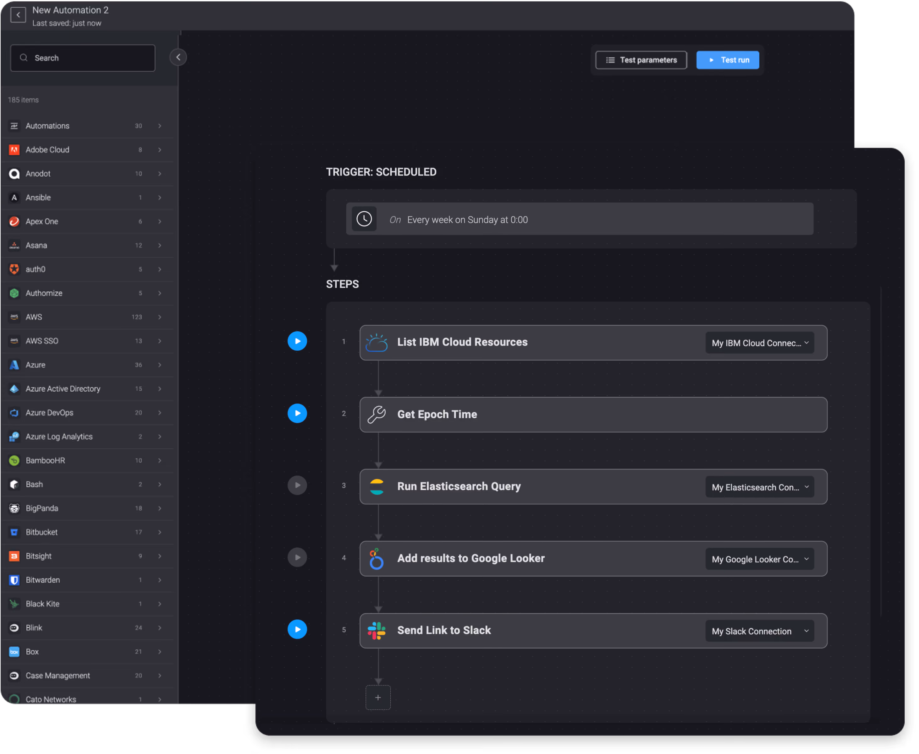 Query resources with IBM Cloud and Elasticsearch and add results to Google Looker page
