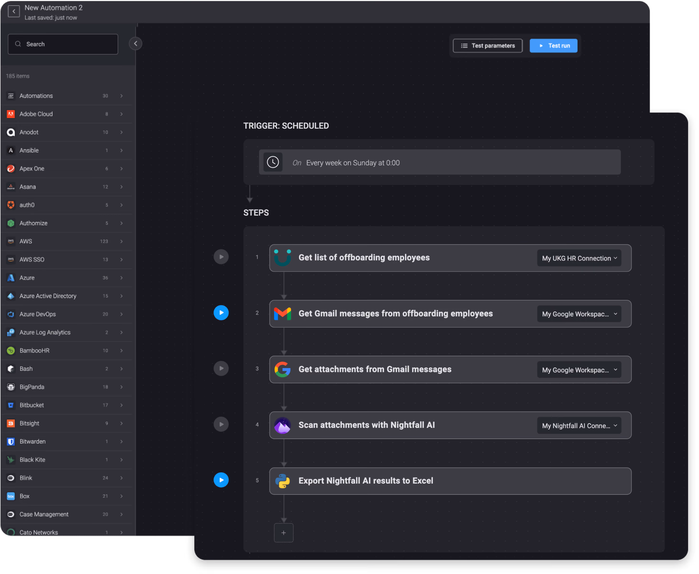 Offboarding workflow with UKG HR and Nightfall AI