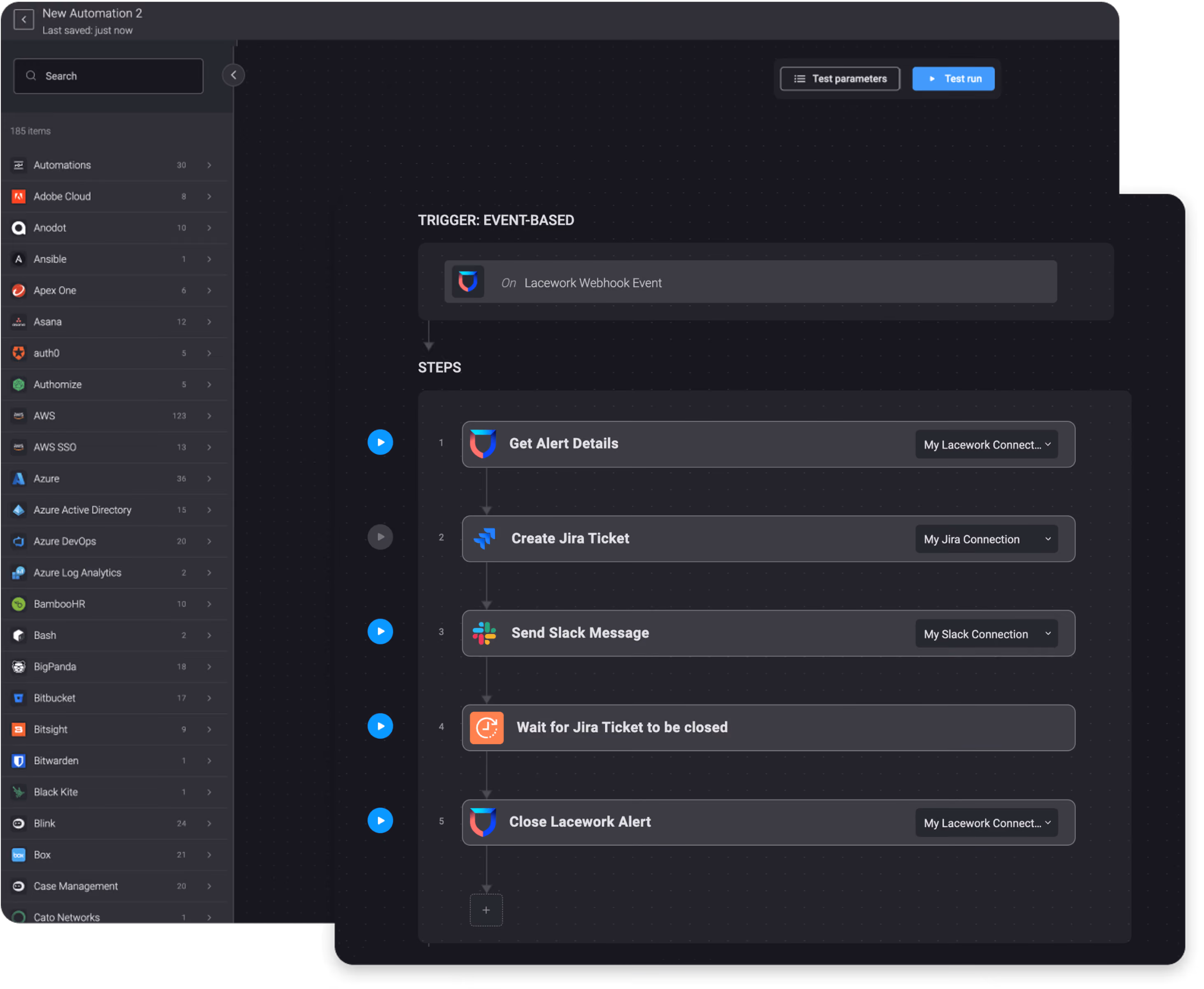 Responding to a Lacework alert with Jira and Slack