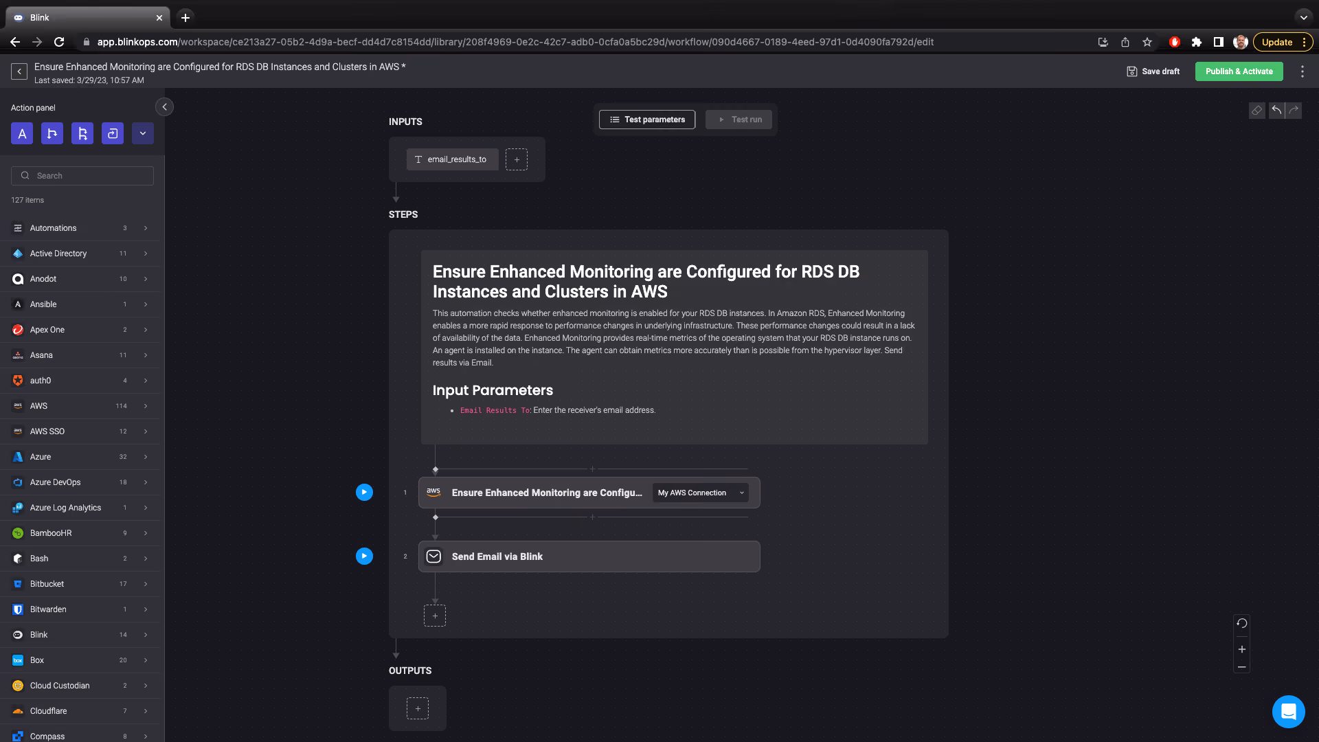 Blink Automation: Ensure Enhanced Monitoring are Configured for RDS DB Instances and Clusters in AWS