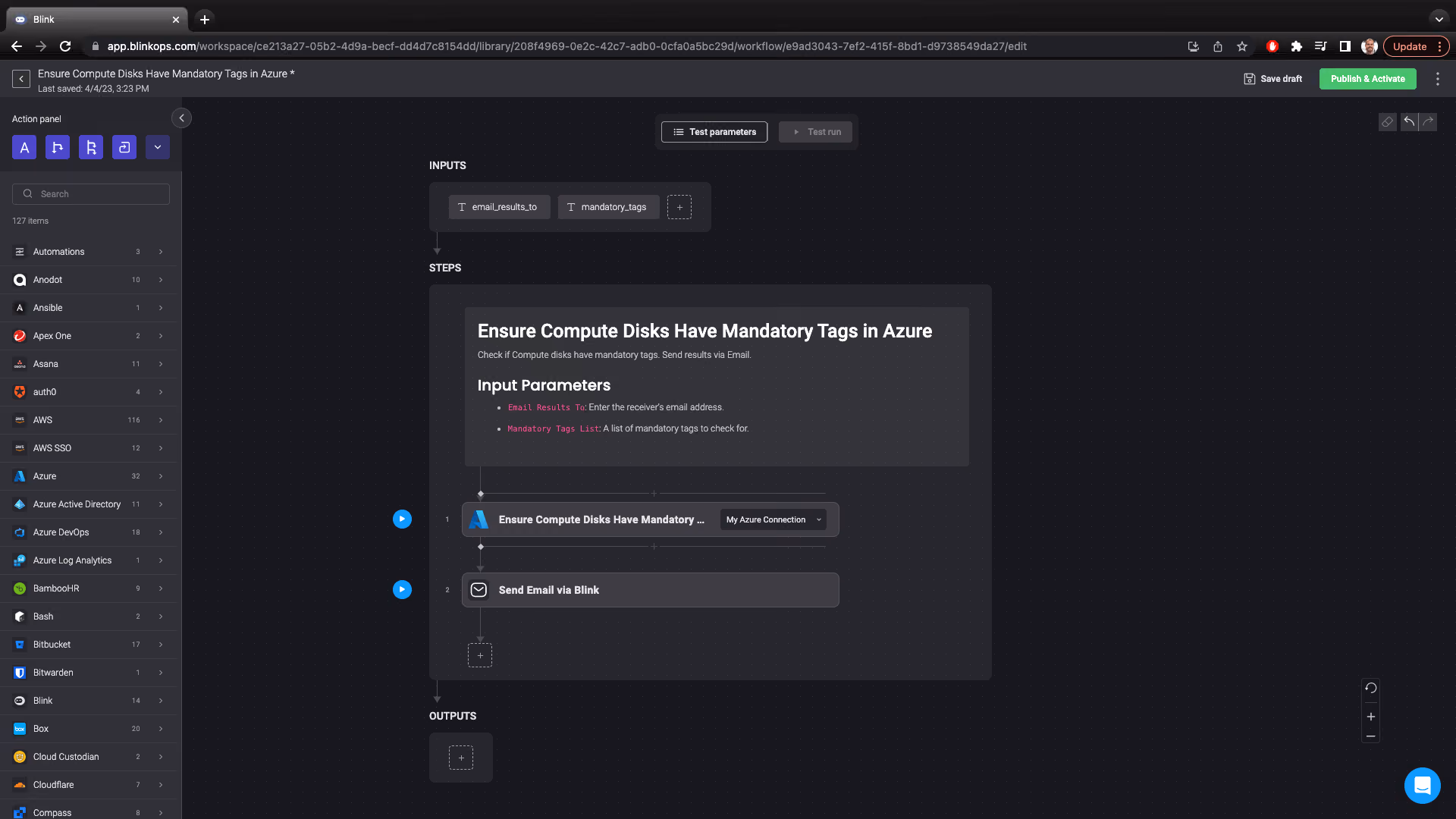 Blink Automation: Ensure Compute Disks Have Mandatory Tags in Azure