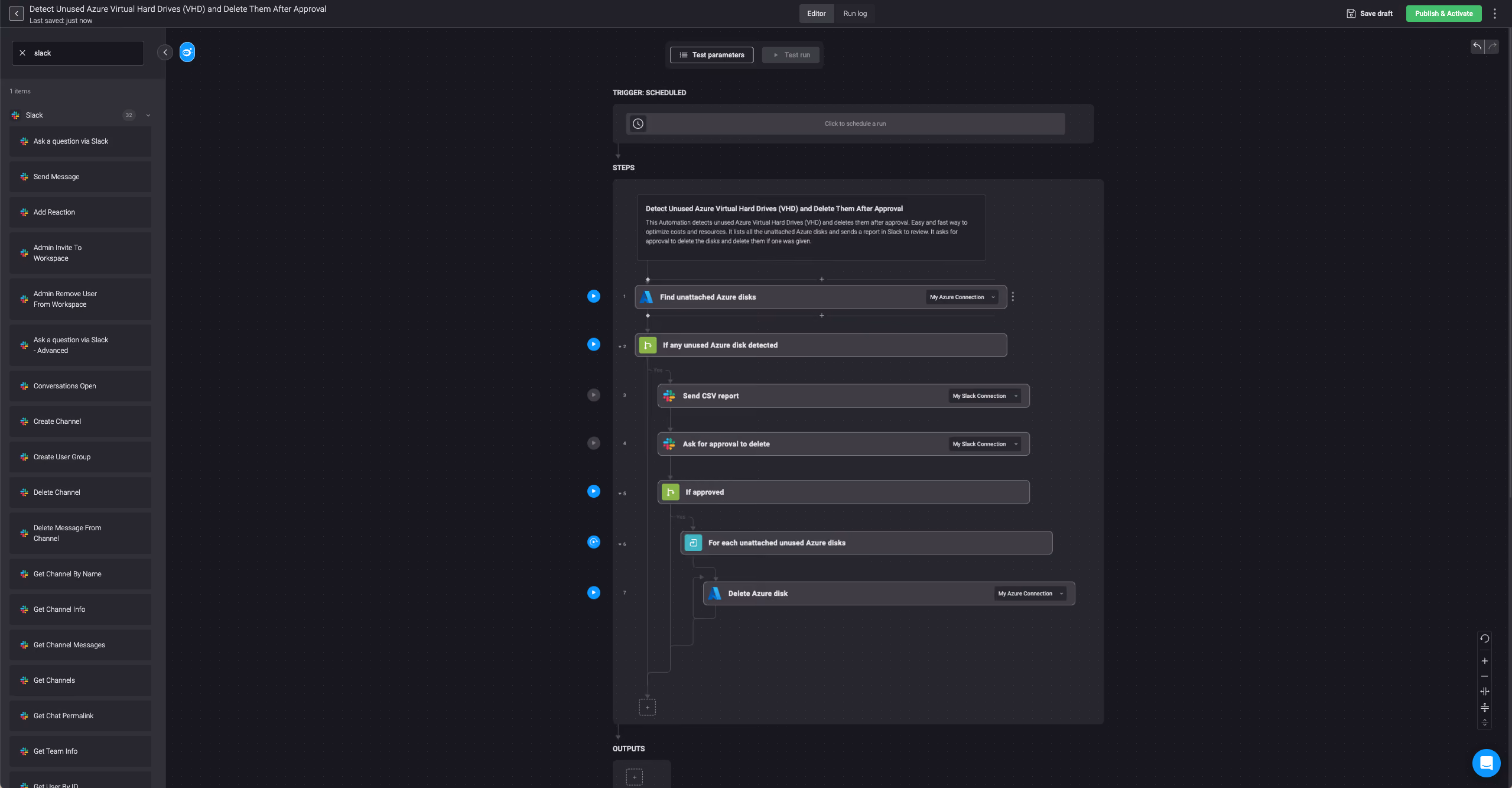 Detect Unused Azure Virtual Hard Drives (VHD) and Delete Them After Approval