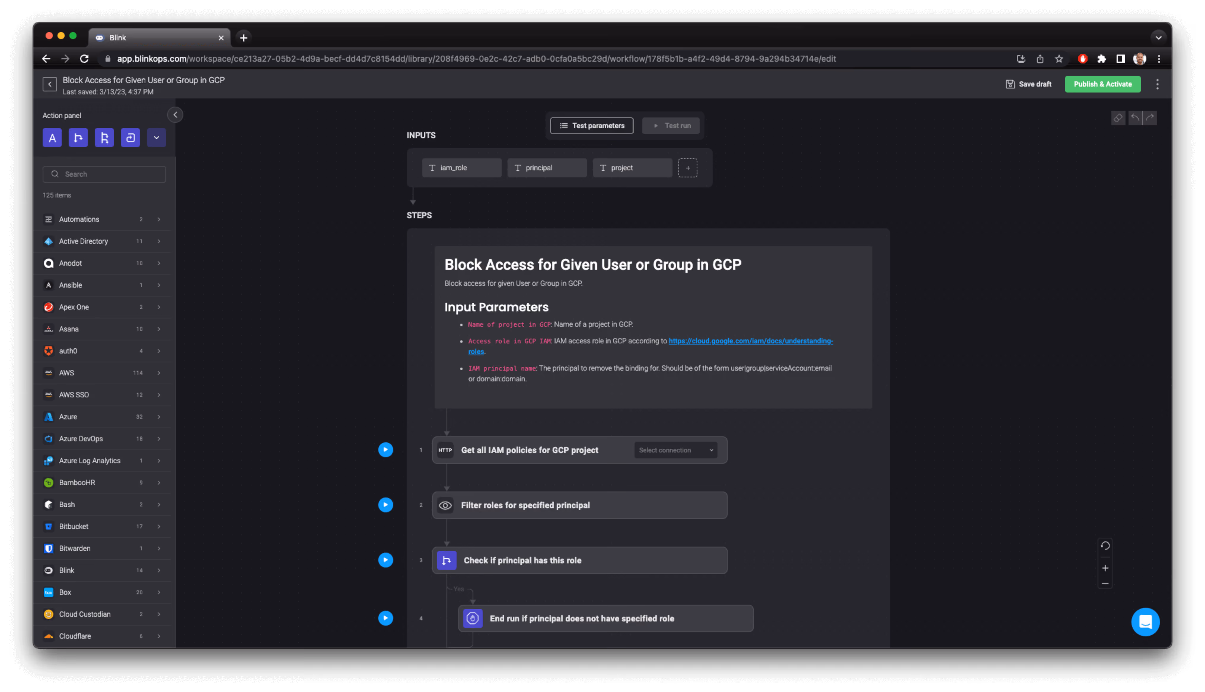 Block Access for Given User or Group in GCP