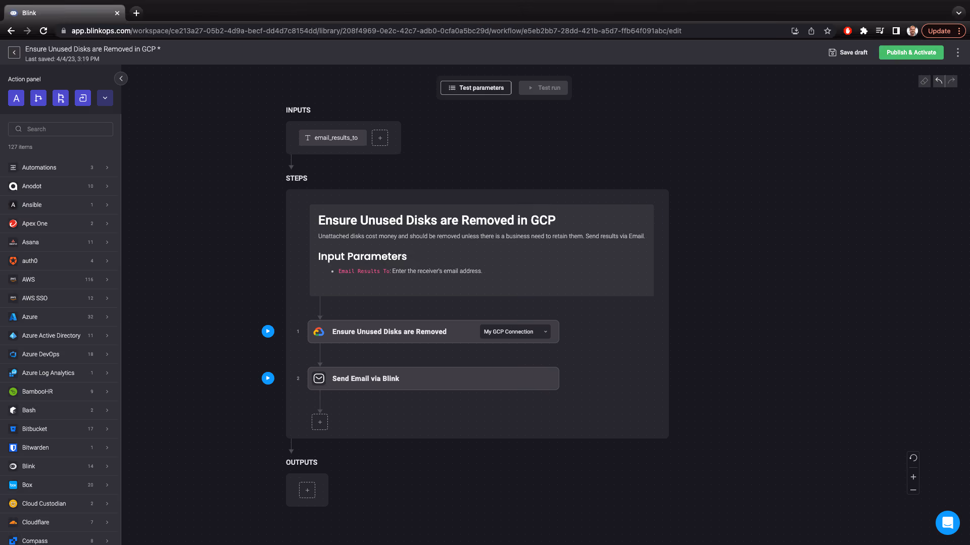 Blink Automation: Ensure Unused Disks are Removed in GCP