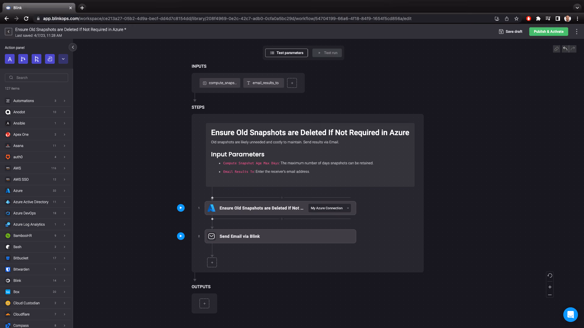 Blink Automation: Ensure Old Snapshots are Deleted If Not Required in Azure