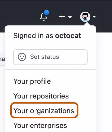 your github organizations
