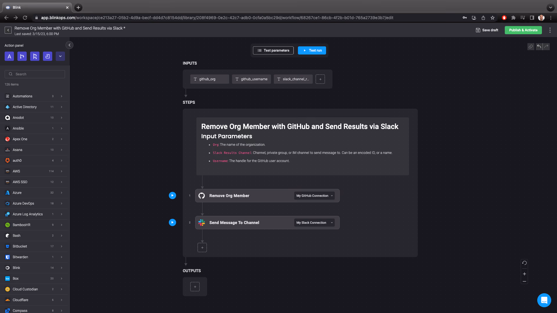 Remove Org Member with GitHub and Send Results via Slack