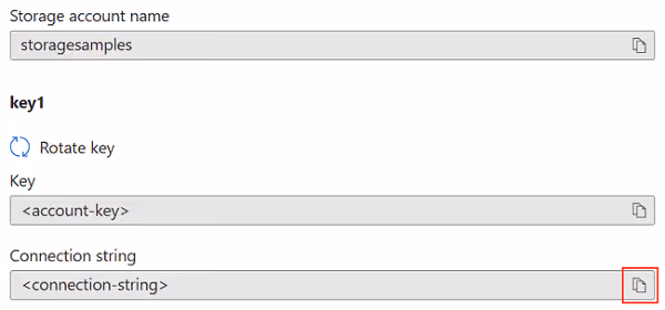 azure storage access keys
