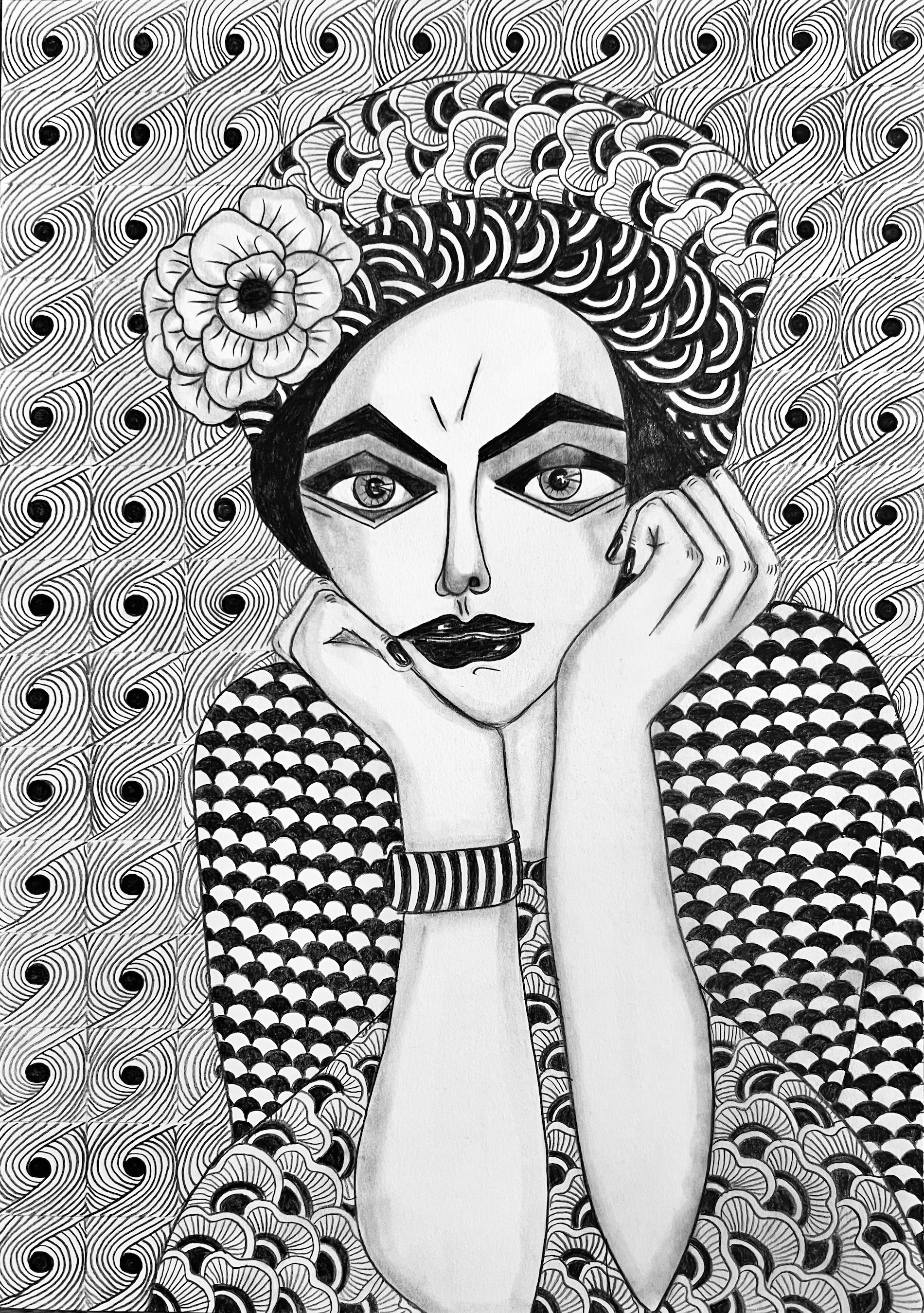 Die Hindurchblickende I 42x29,7