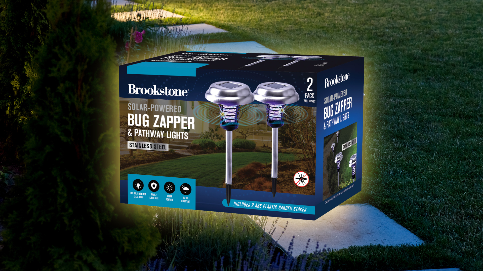 Brookstone bug Zapper and pathway lights