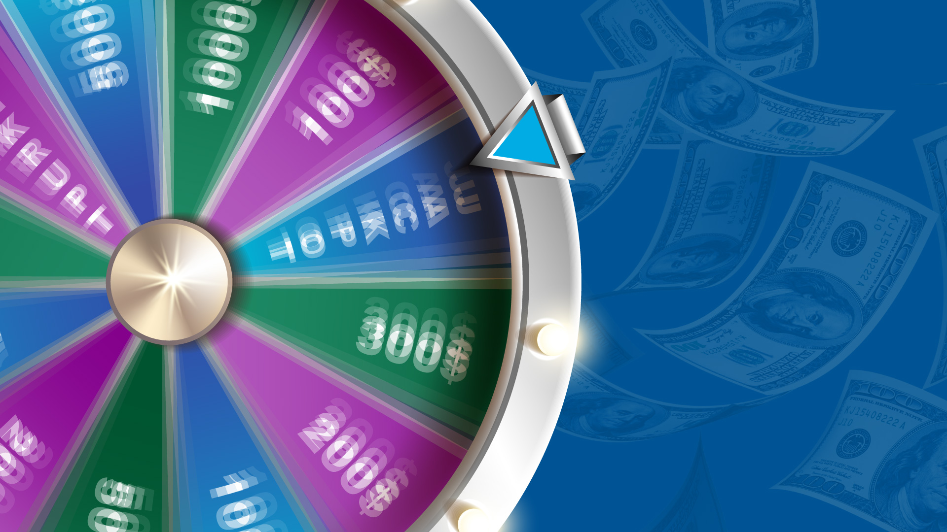 Jackpot prize wheel 