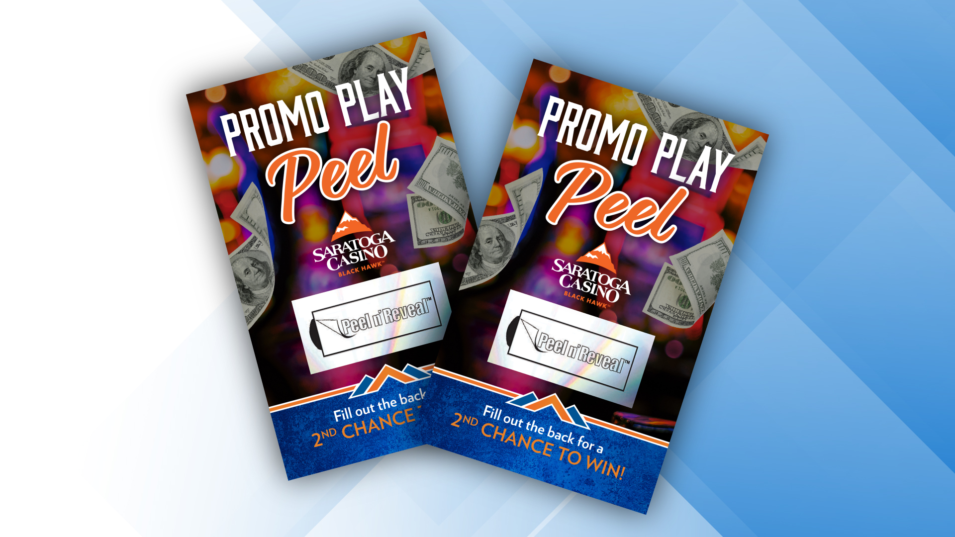 Earn and Peel promotion cards 