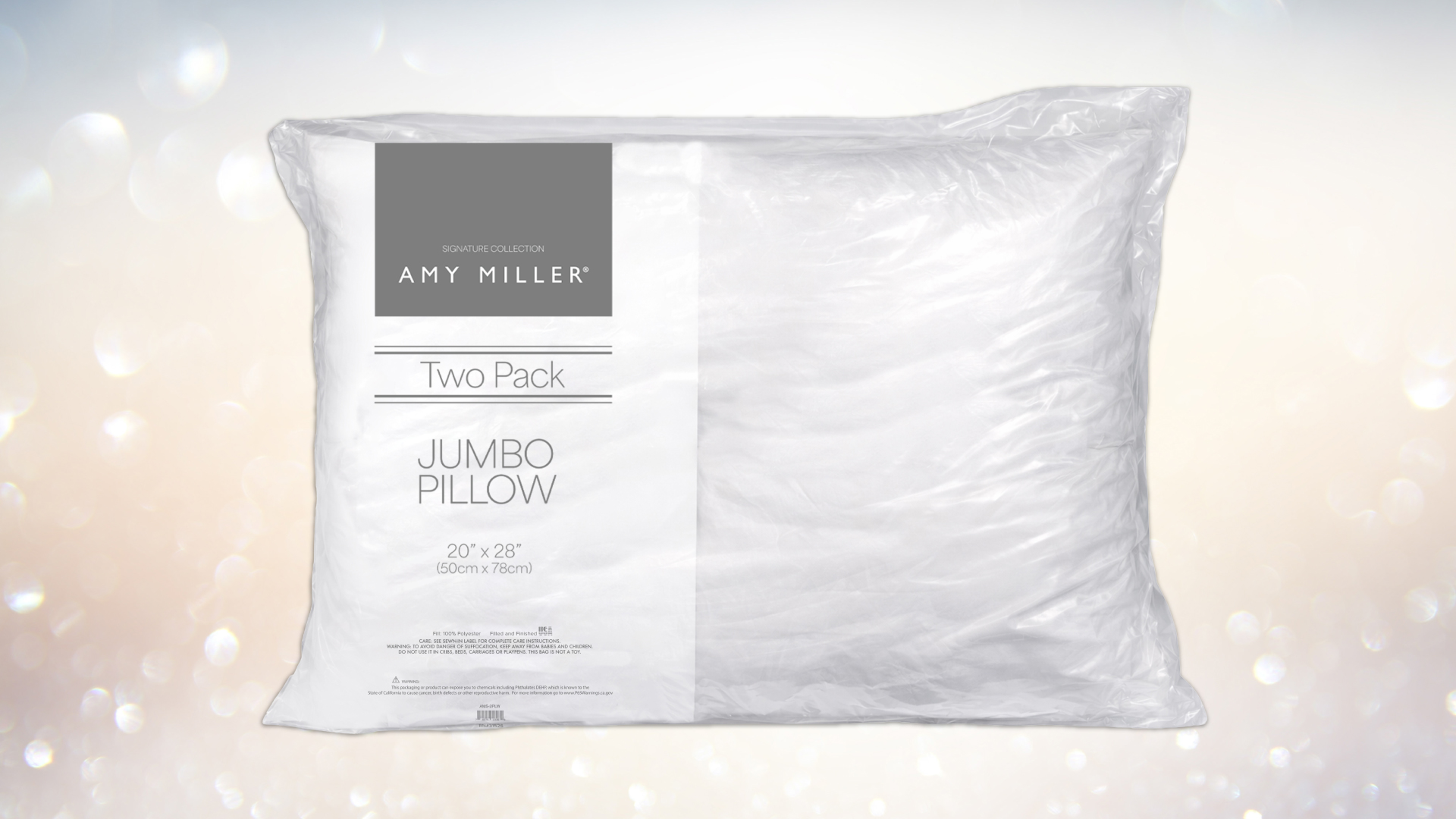 Amy Miller two-piece jumbo pillow set 