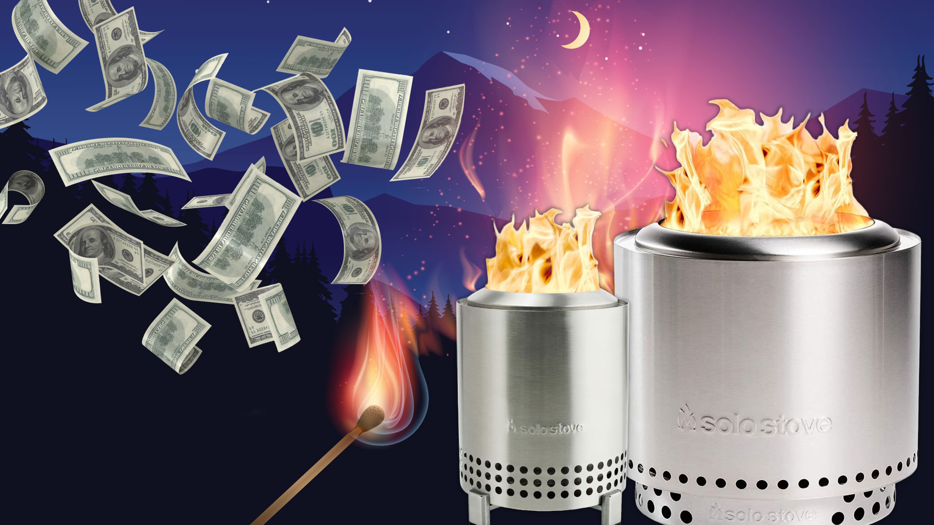 Solo Stove Mesa and Bonfire with Cash for grand prize giveaway 