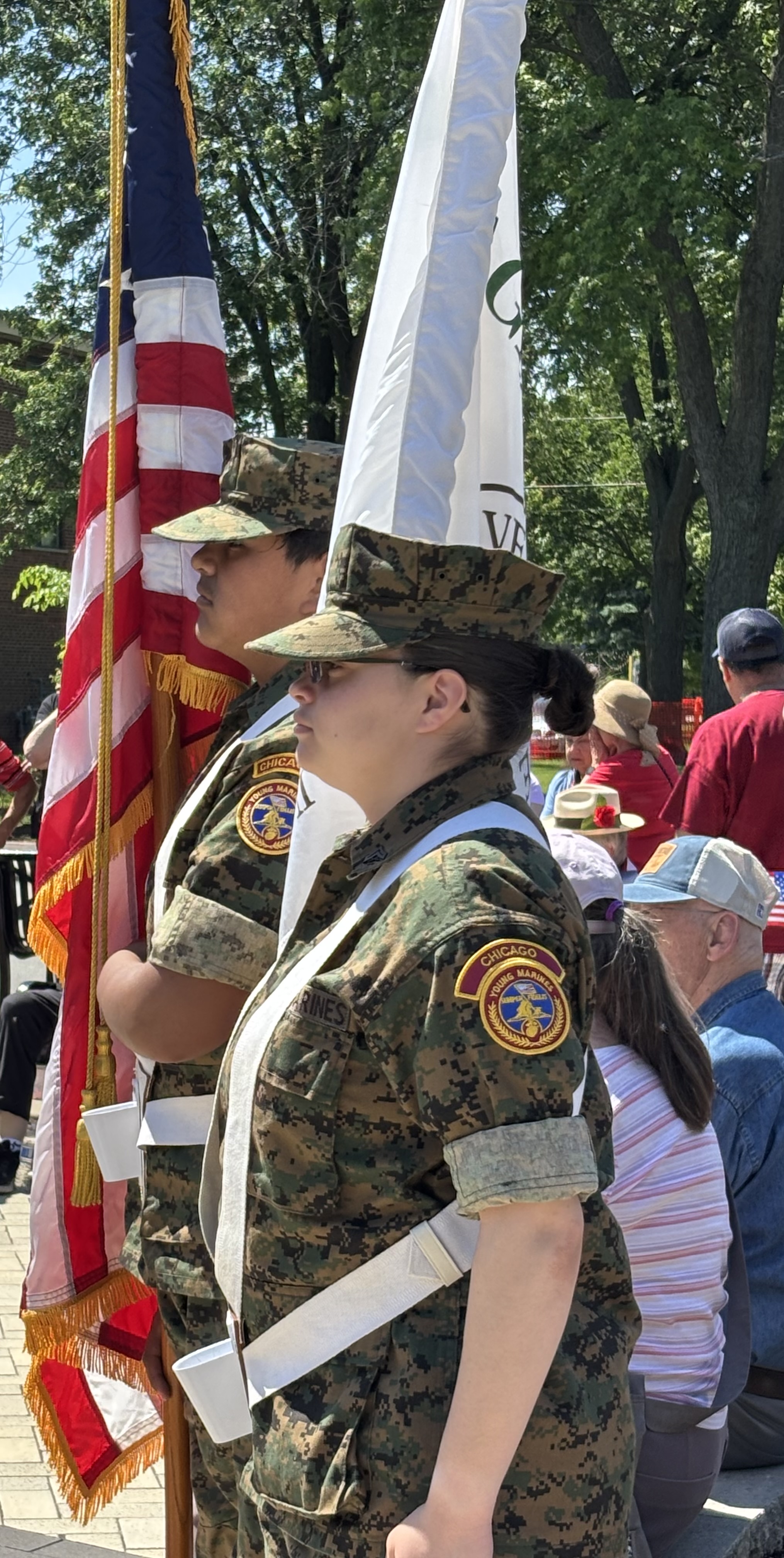 Veterans and family members honor fallen service members at the 2026 River Grove Memorial Day ceremony