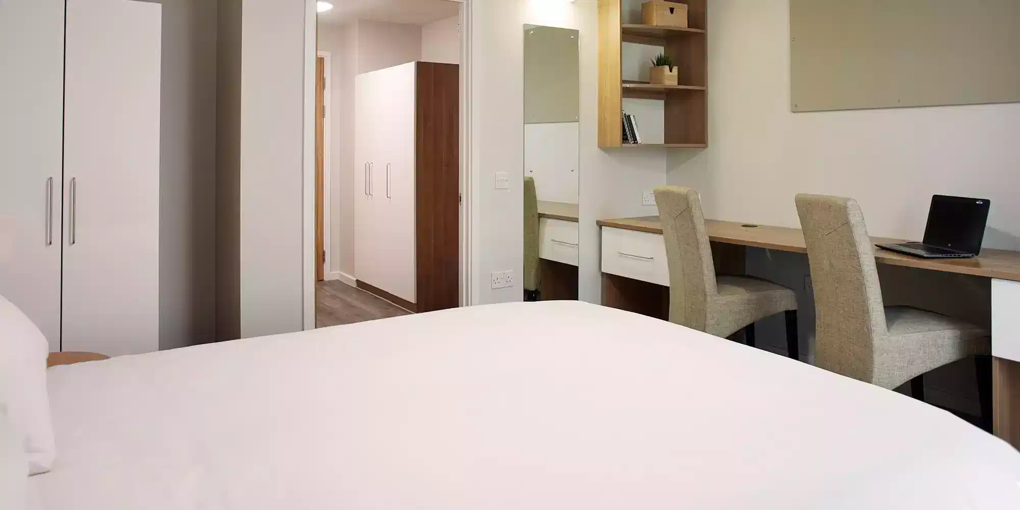 Gold 1 Bed Flat Standard View - Bedroom