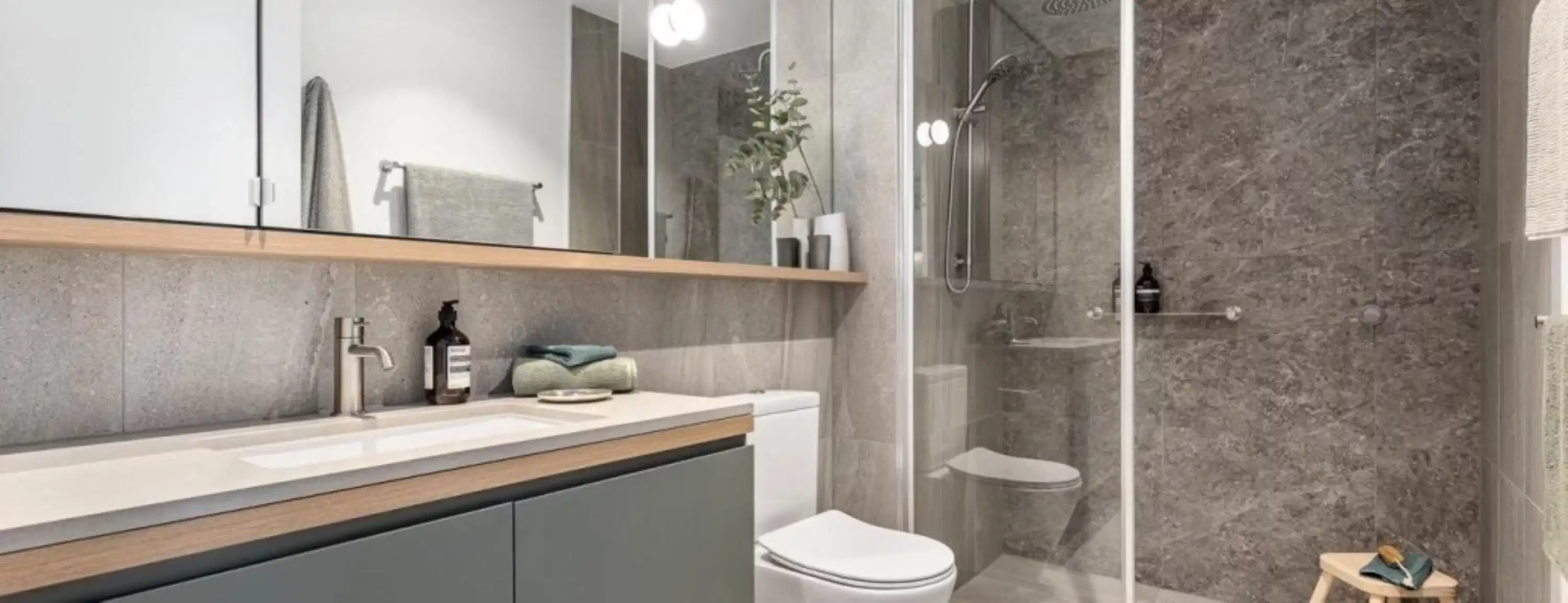 2 Bed 1 Bath - Unfurnished - Bathroom
