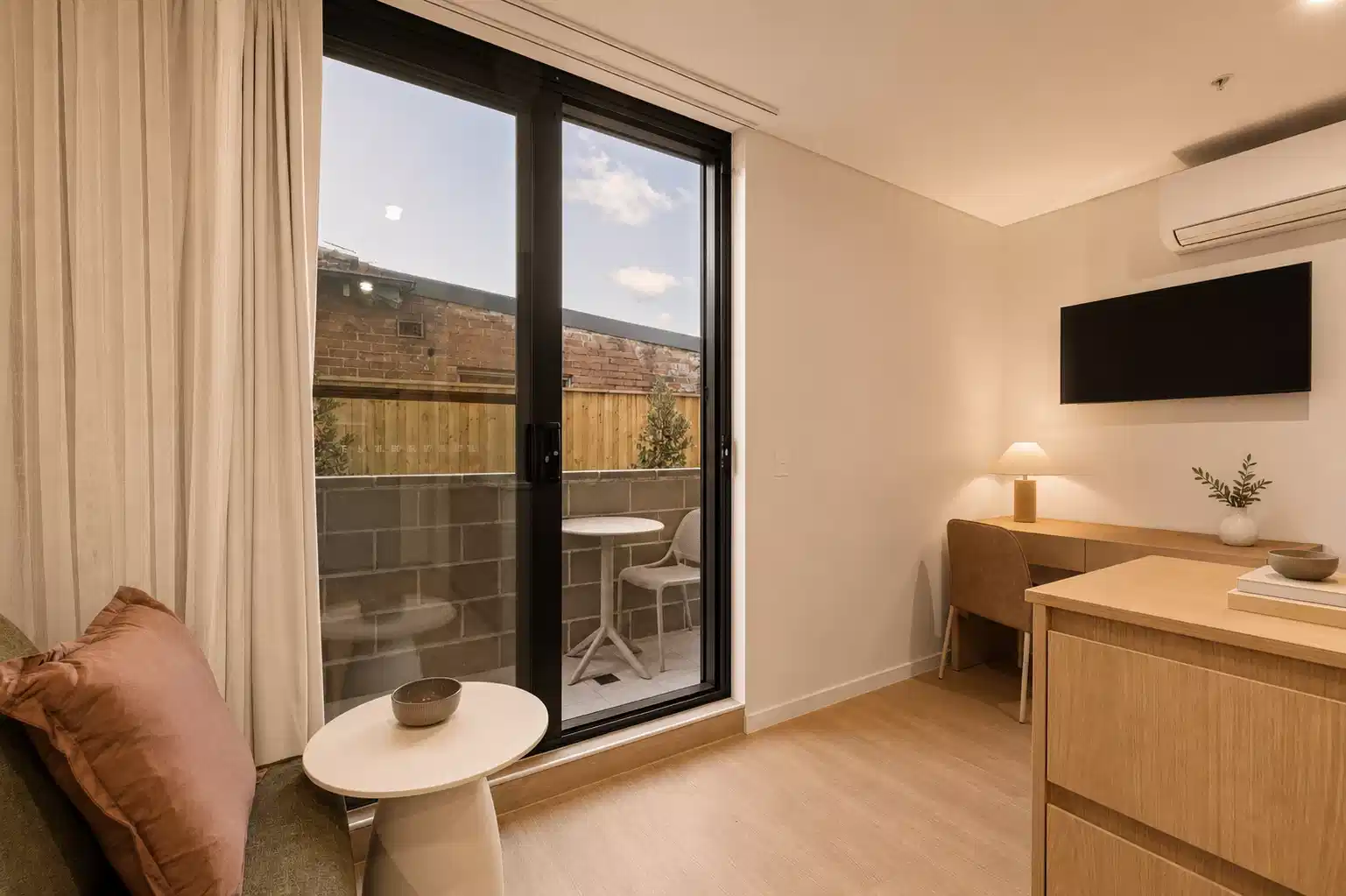 1 Bed 1 Bath | Square Balcony - Common Area