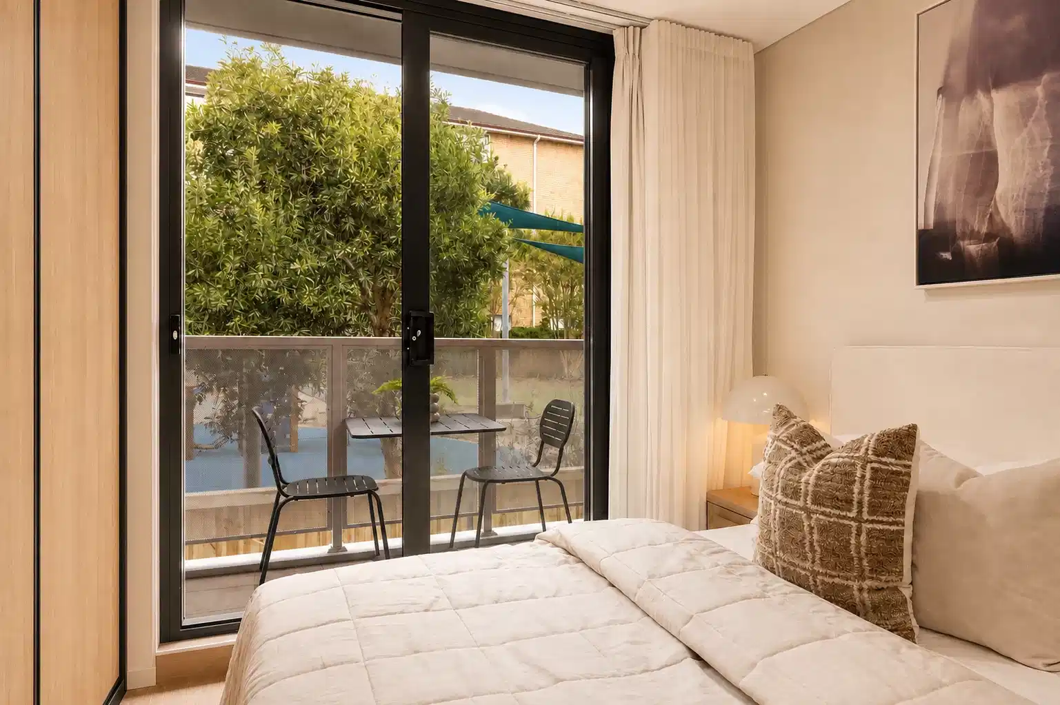 1 Bed 1 Bath | Studio Balcony - Bedroom
