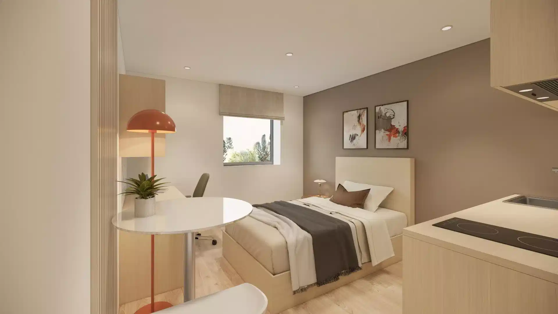Premium Bronze Studio - Bedroom