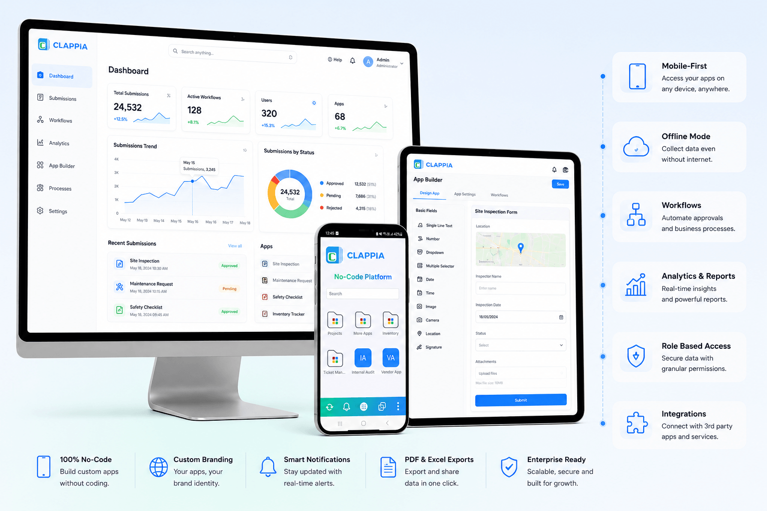 Clappia app available on any device