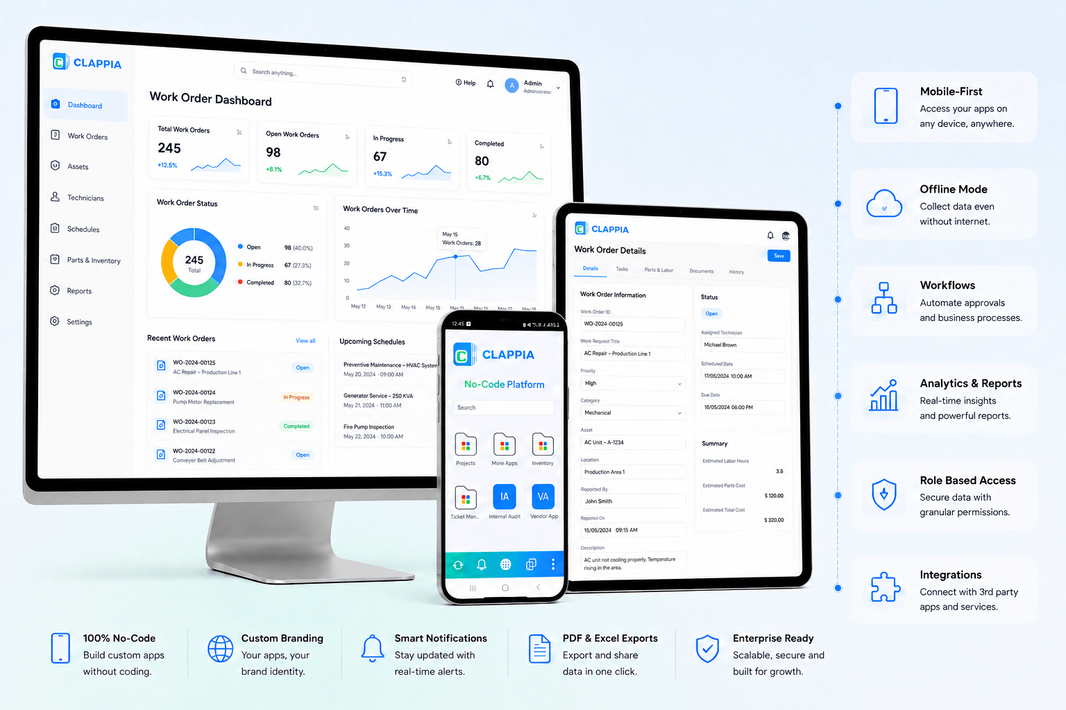 Clappia app available on any device